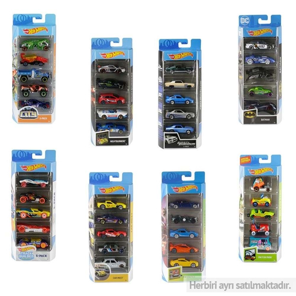 Hot Wheels Araba Seti 5 Lİ
