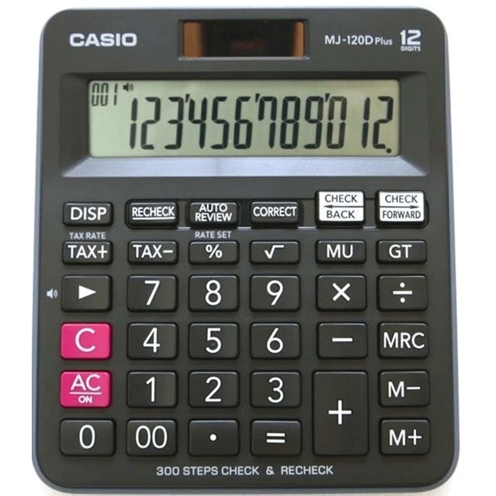 Casıo Hesap Makinesi Masaüstü Mj-120D plus-Bk 12 Hane