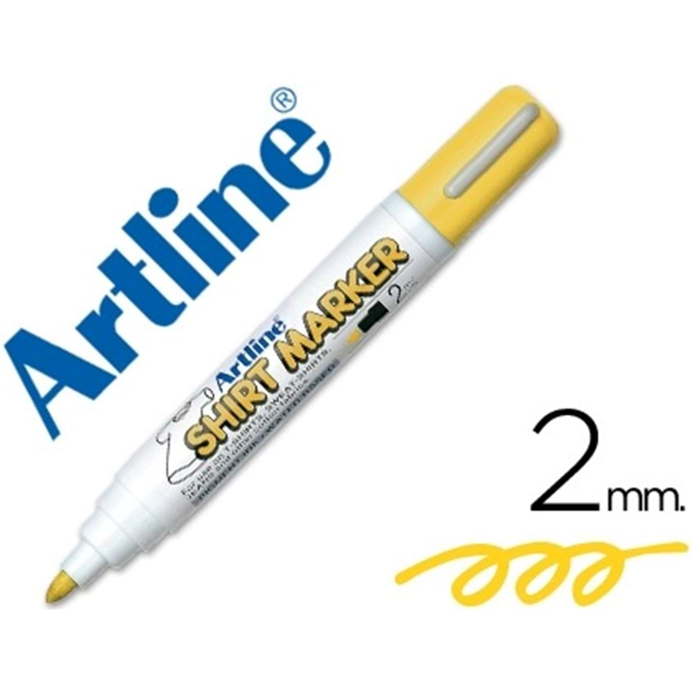 Artline Shirt Marker Tişört Markörü Uç : 2.0 Mm Sarı