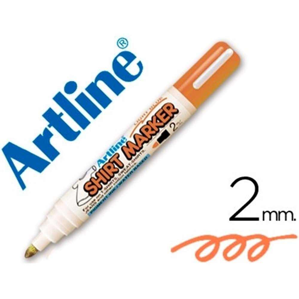 Artline Shirt Marker Tişört Markörü Uç : 2.0 Mm Turuncu