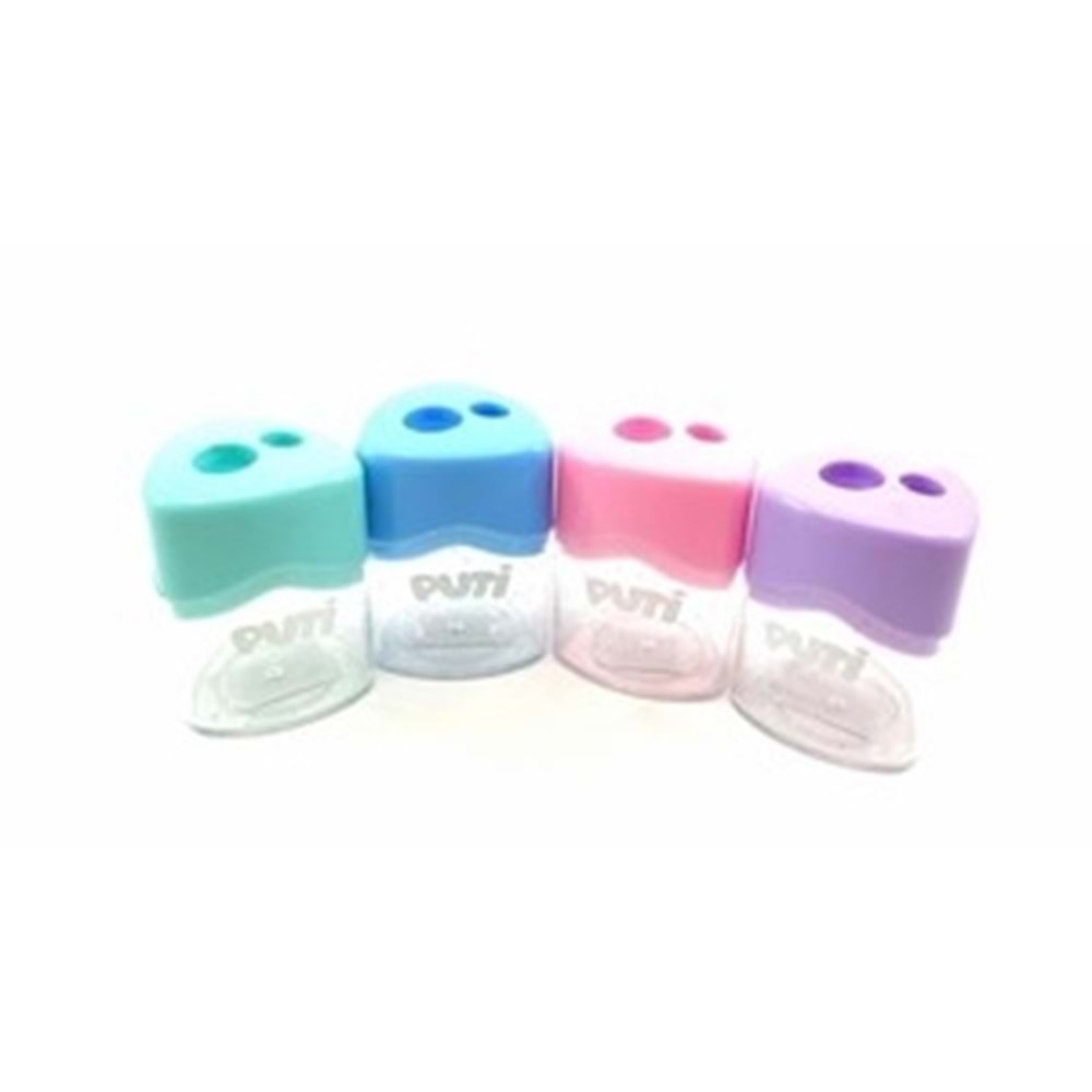 Puti Çift Bölmeli Şeffaf Kapak 06406 Kalemtraş