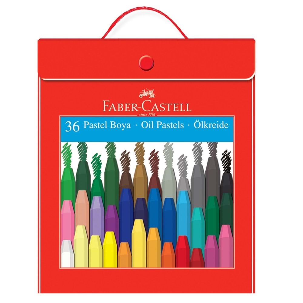 Faber-Castel Plastik Çantalı 36 Renk Pastel Boya