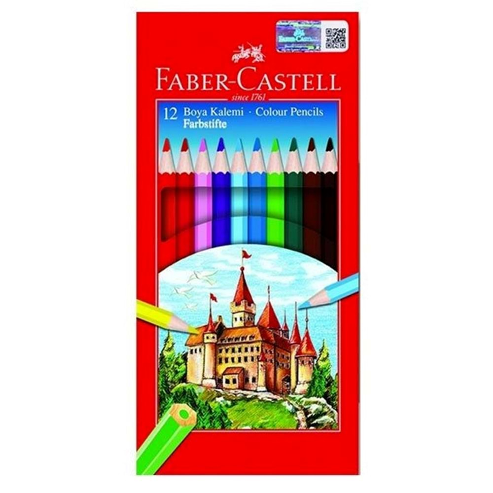 Faber Castell Kuru Boya Kalemi Redline 12 Li Tam Boy