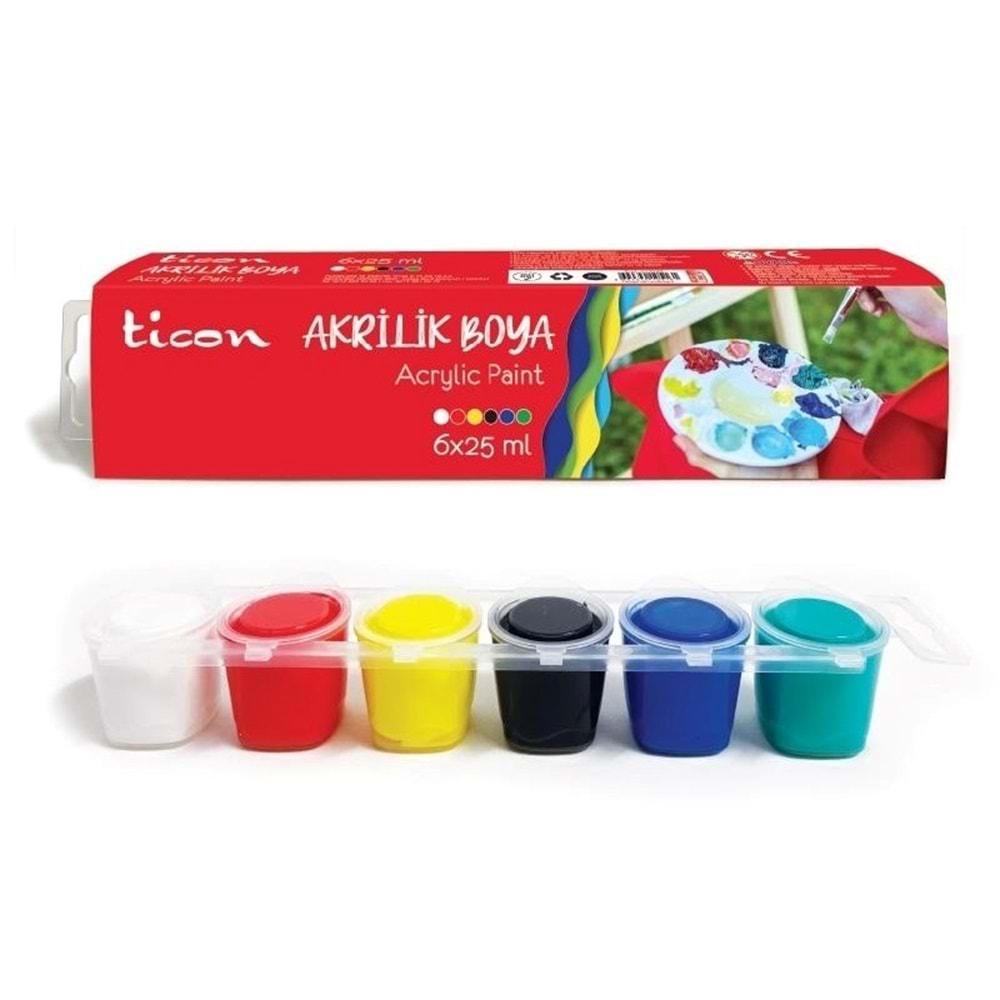 Ticon Akrilik Boya 25 Ml 6 Renk