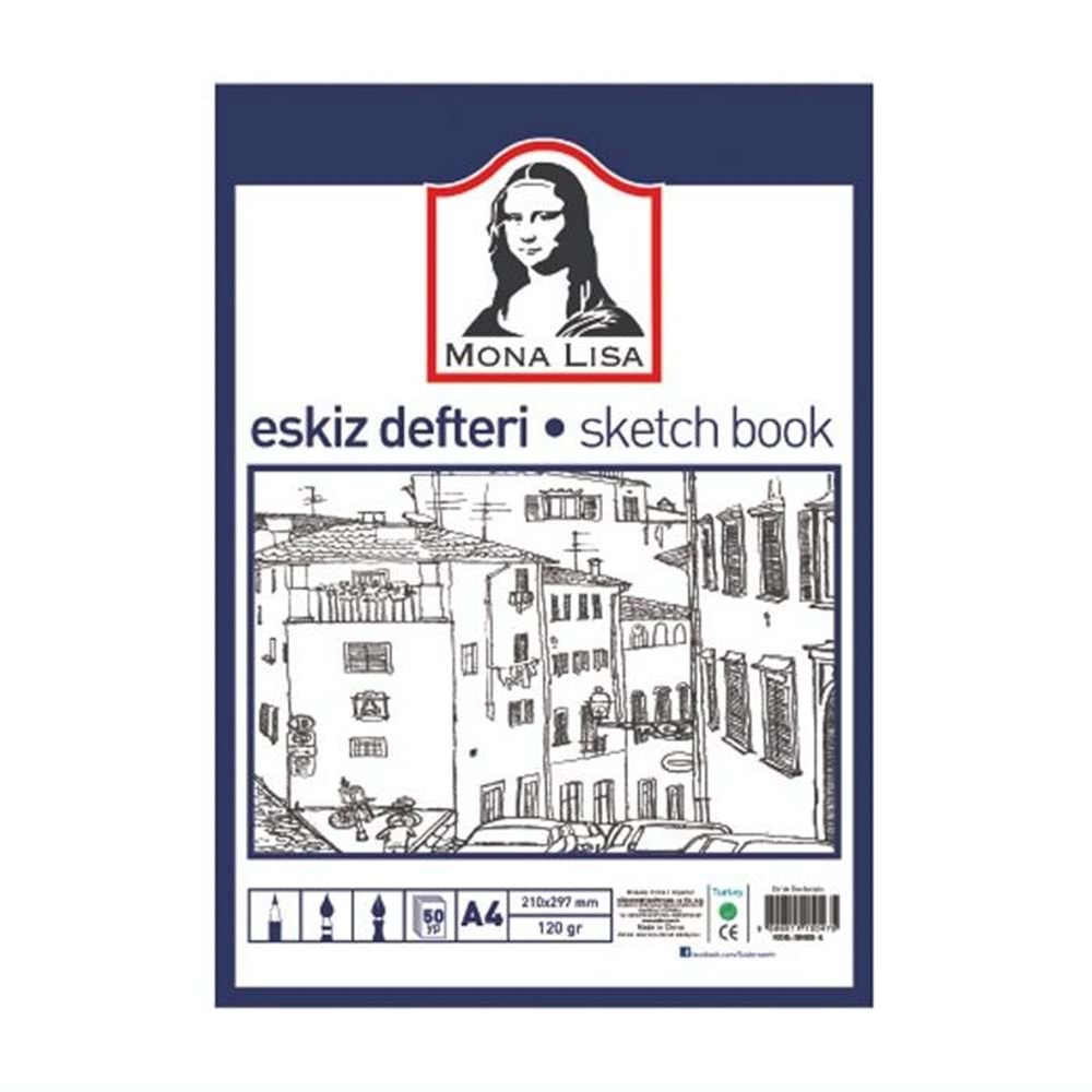 Monalisa Eskiz Defteri A4 120 G 50 Yp