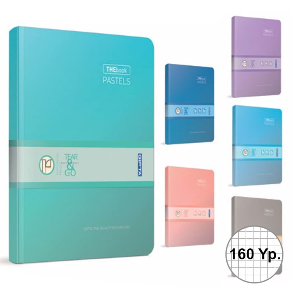 Gipta Thebook Pastels İp.Dkş.Srt Kp.Df.17X24-160 Yp.Kare