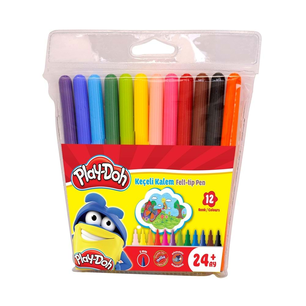 Play-Doh Keçeli Kalem 12 Renk 2 M. Pvc