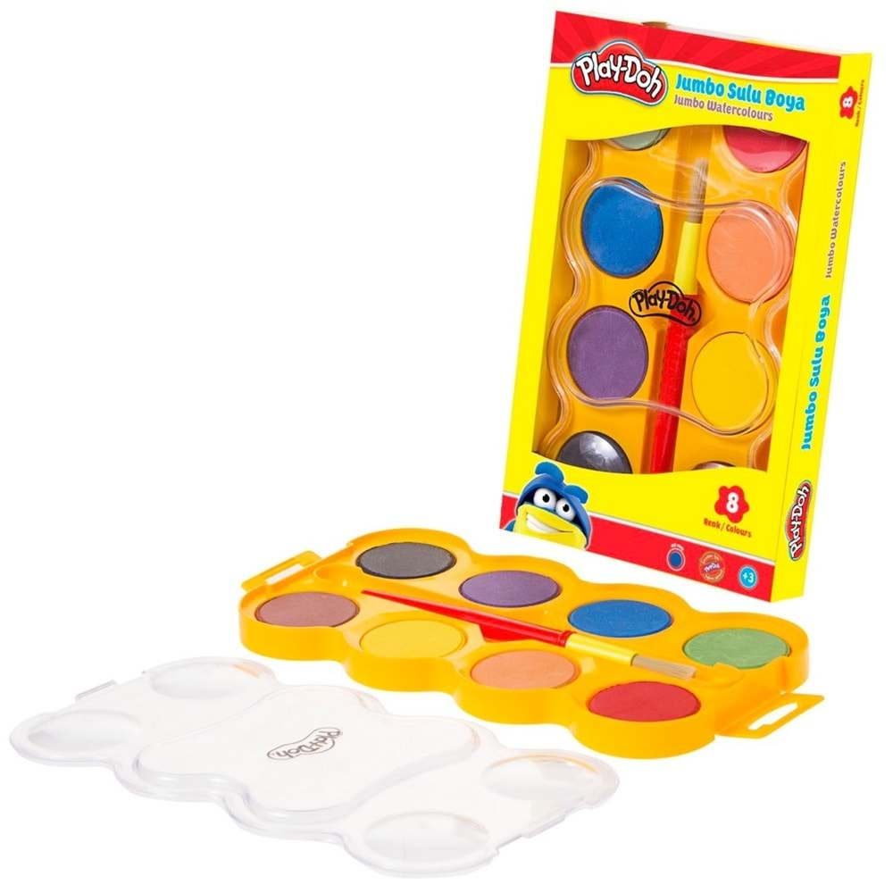 Play-Doh 8 Renk Jumbo Sulu Boya 40 Mm.