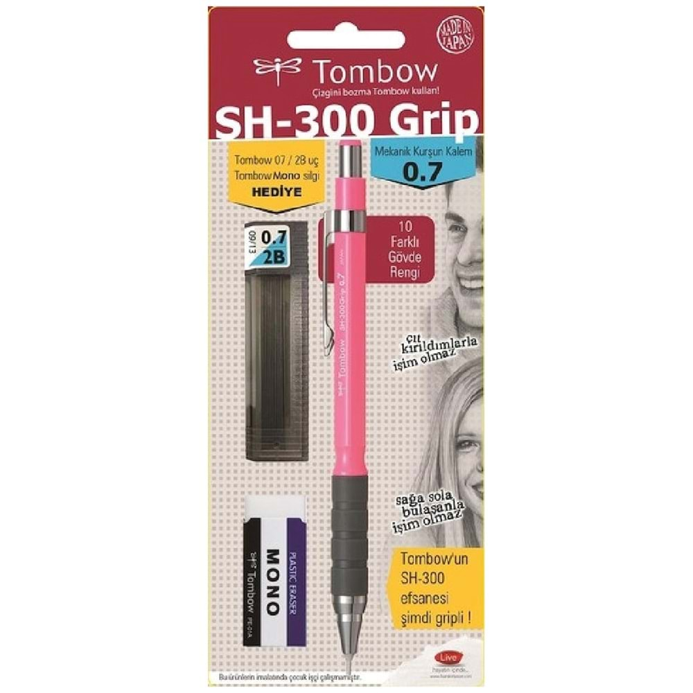 Tombow Sh-300 Grip Mekanik Kurşun Kalem 0,7Mm Okul Seti