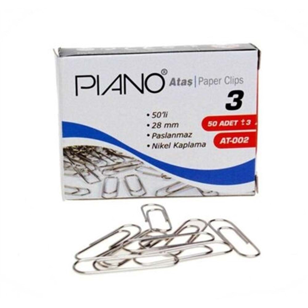 Piano Ataş At-002 No:3 Nikel 28 Mm