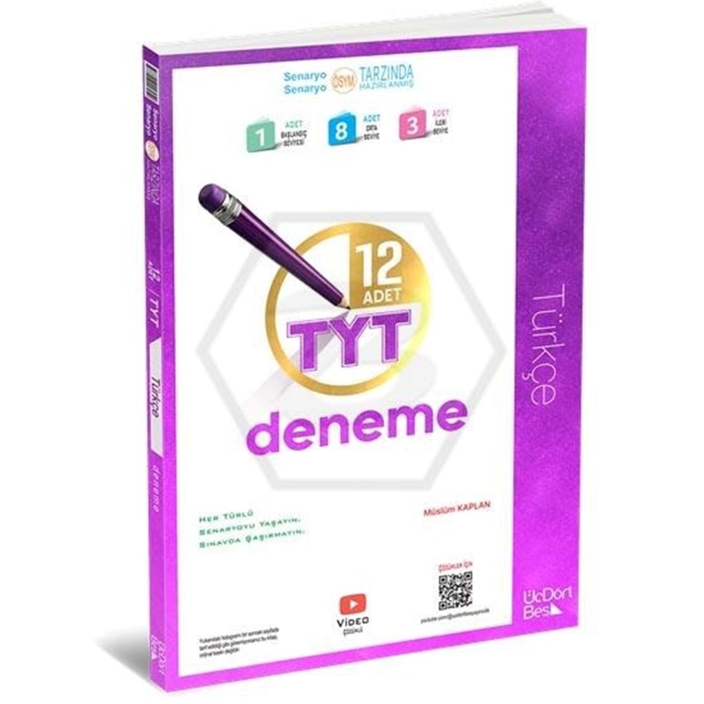 Üçdörtbeş Tyt Türkçe 12 Li Deneme