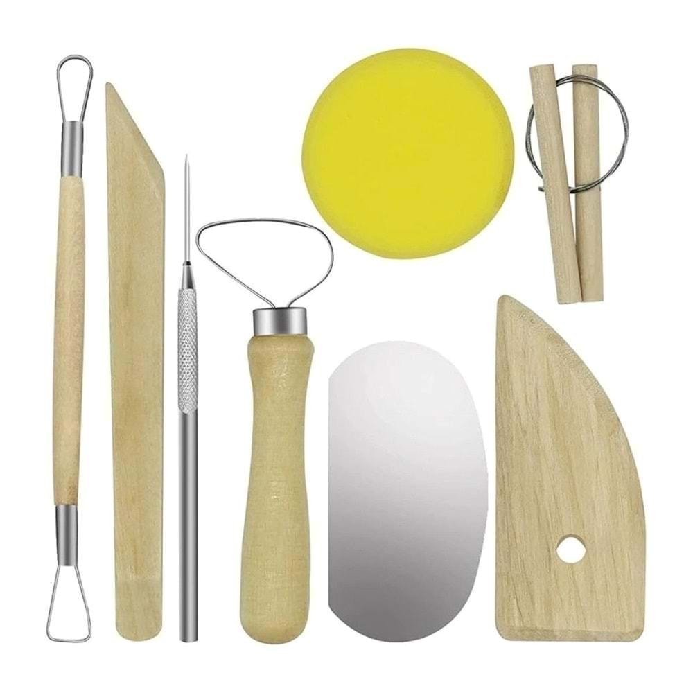Rich Seramik Başlangıç Seti 8 Parça (Pottery Tool Kıt)