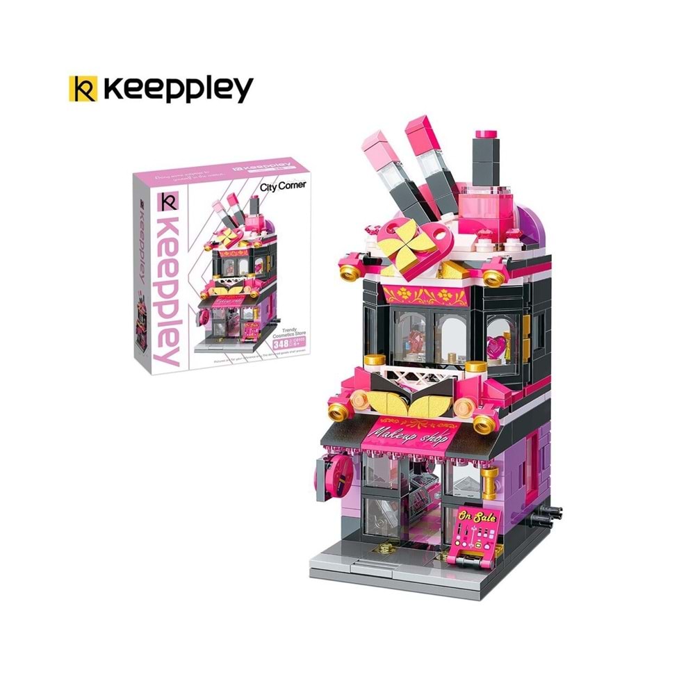 Keeppley City Corner C0103 Kozmetik Mağazası Yapı Blokları 348Pcs