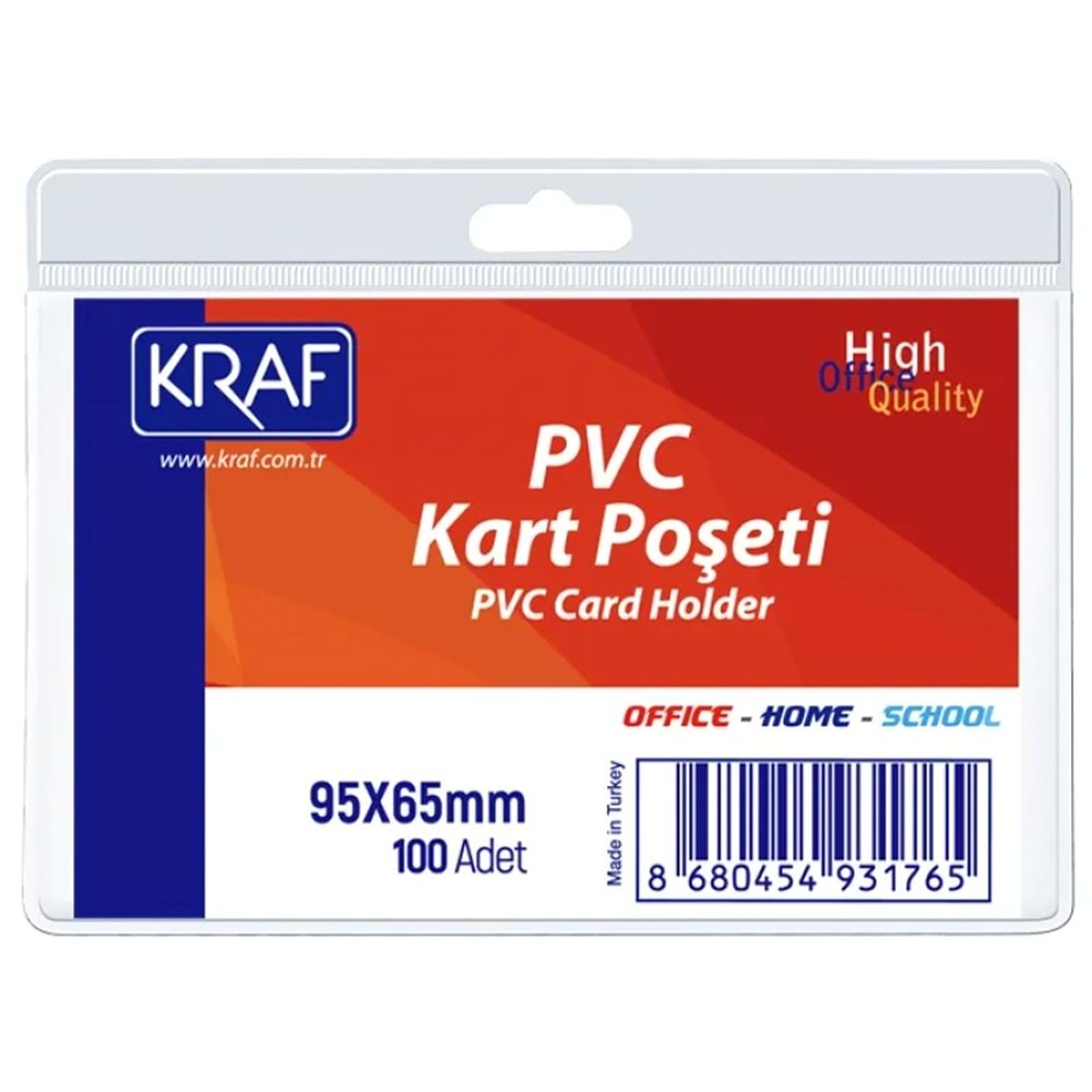Kraf Kart Poşeti Pvc 95x65 MM Yatay