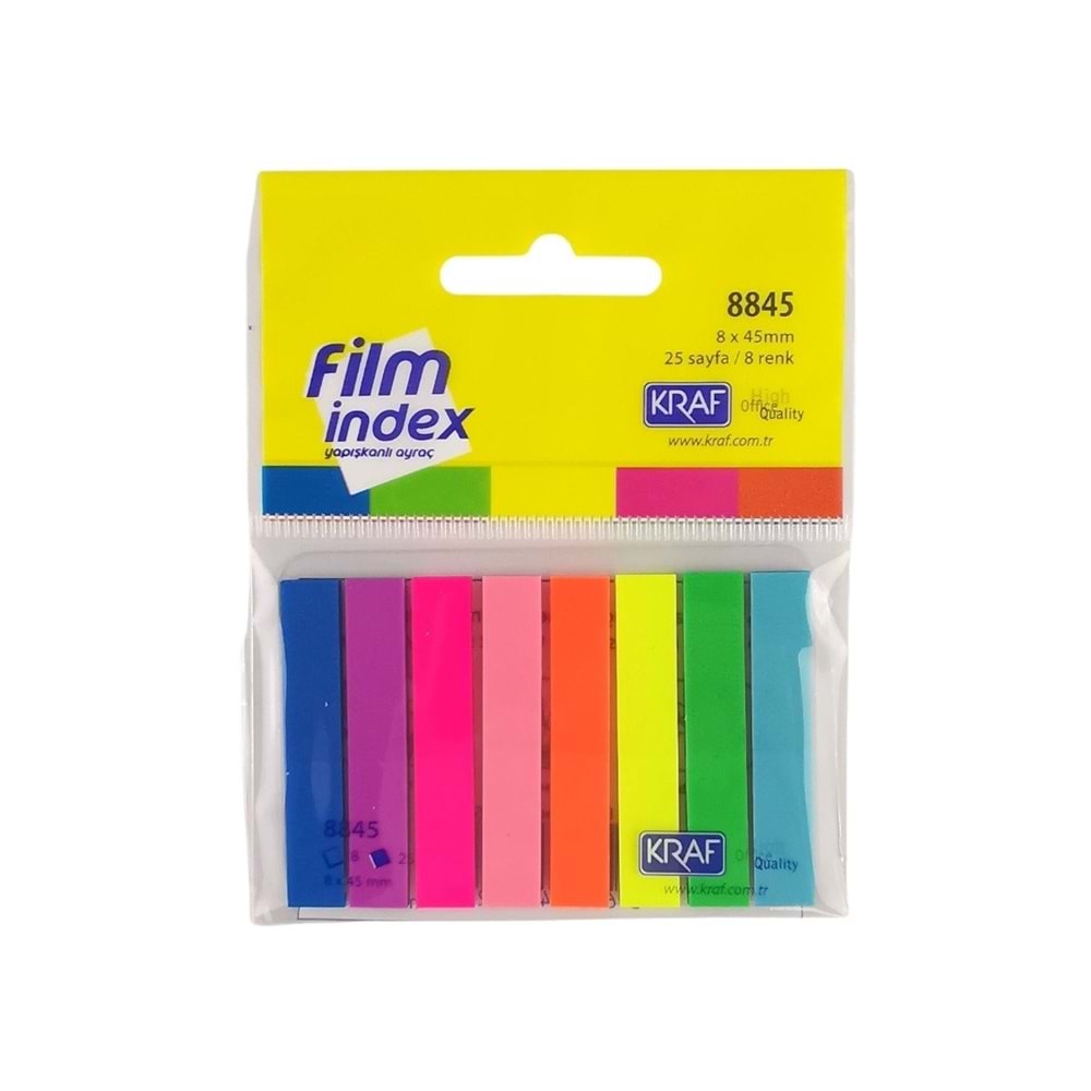 Kraf İndex Film 8x45 MM 8 Renk 25 Yaprak