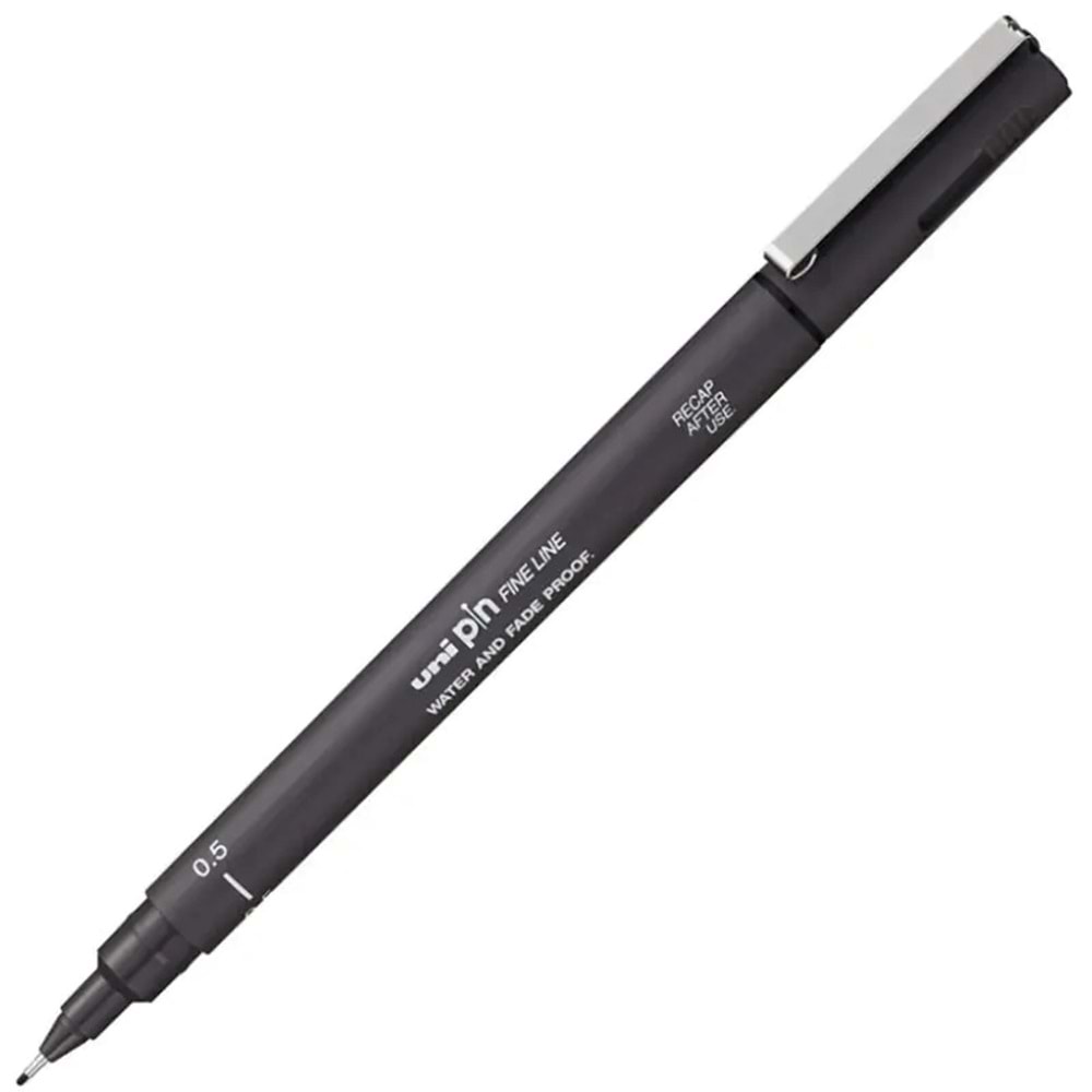 Uni-Ball Pin 05-200 M Fine Line Akrilik Uçlu Çizim Kalemi 0.5 mm Mavi