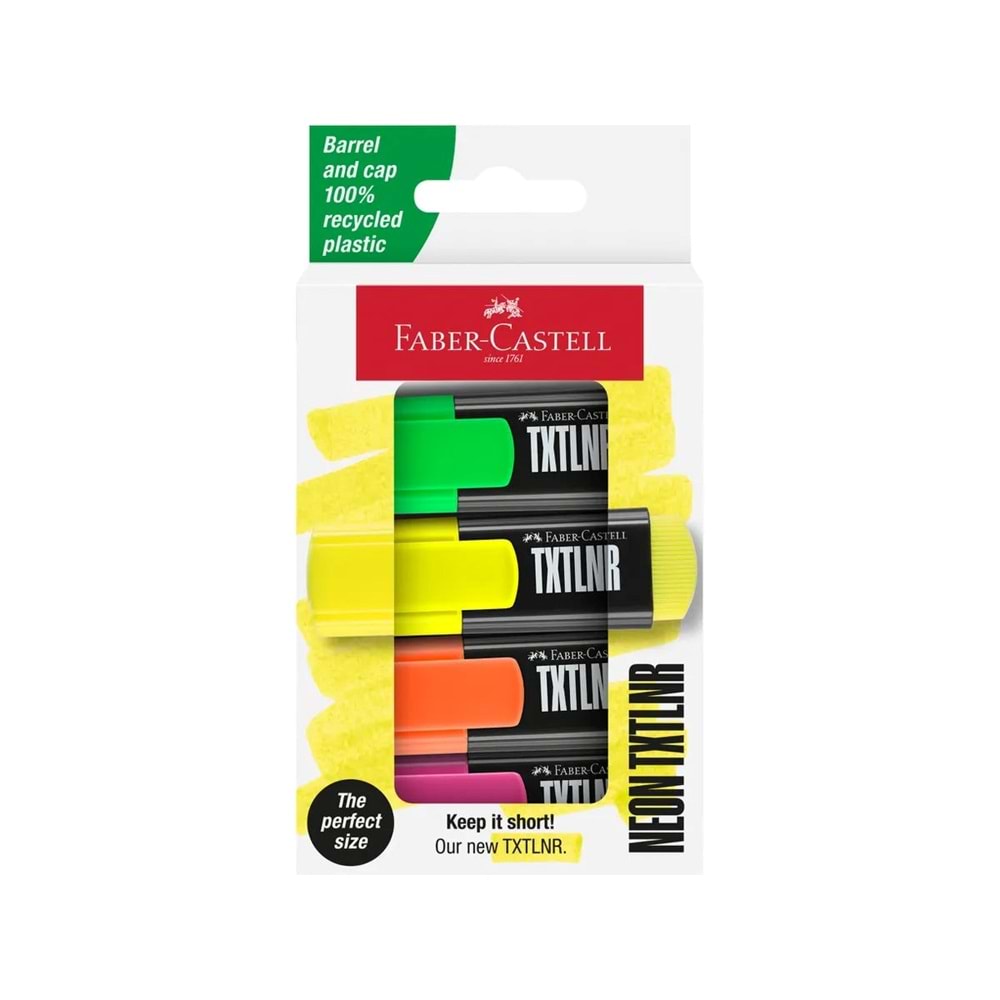 Faber Castell Textliner Fosforlu Kalem Mini 4 LÜ