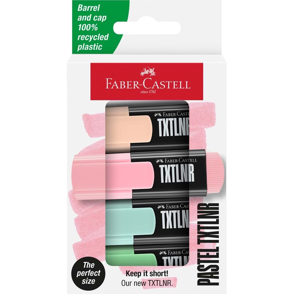 Faber Castell Textliner Fosforlu Kalem Mini Pastel 4 LÜ