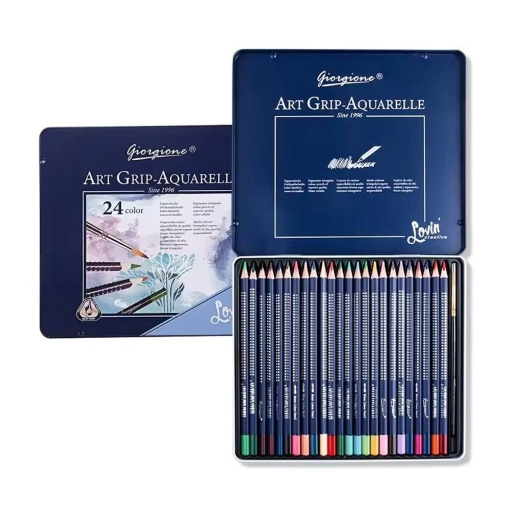 Giorgione Aquerelle Boya Kalemi 24 Lü Metal Kutu G-Sr24