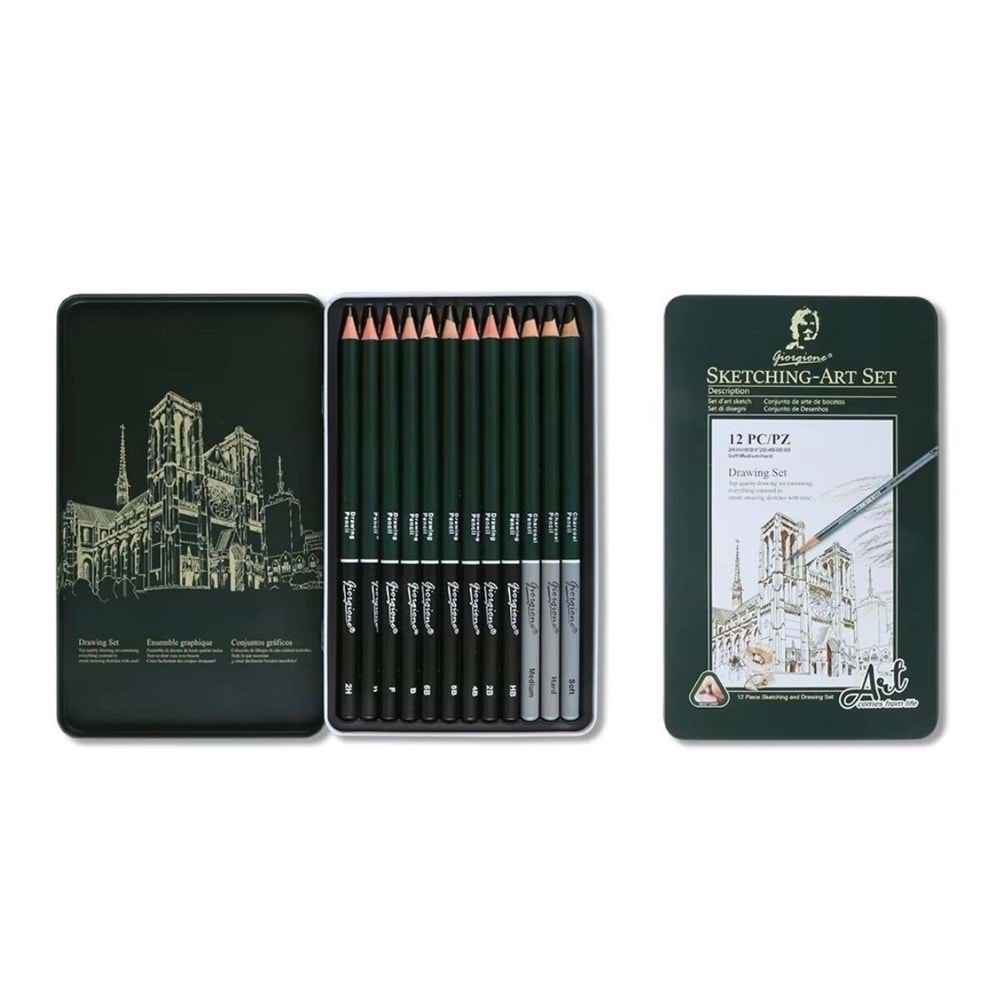 Giorgione Dereceli Kalem Seti 12 Li 2H-8B-S-M-H G-121208