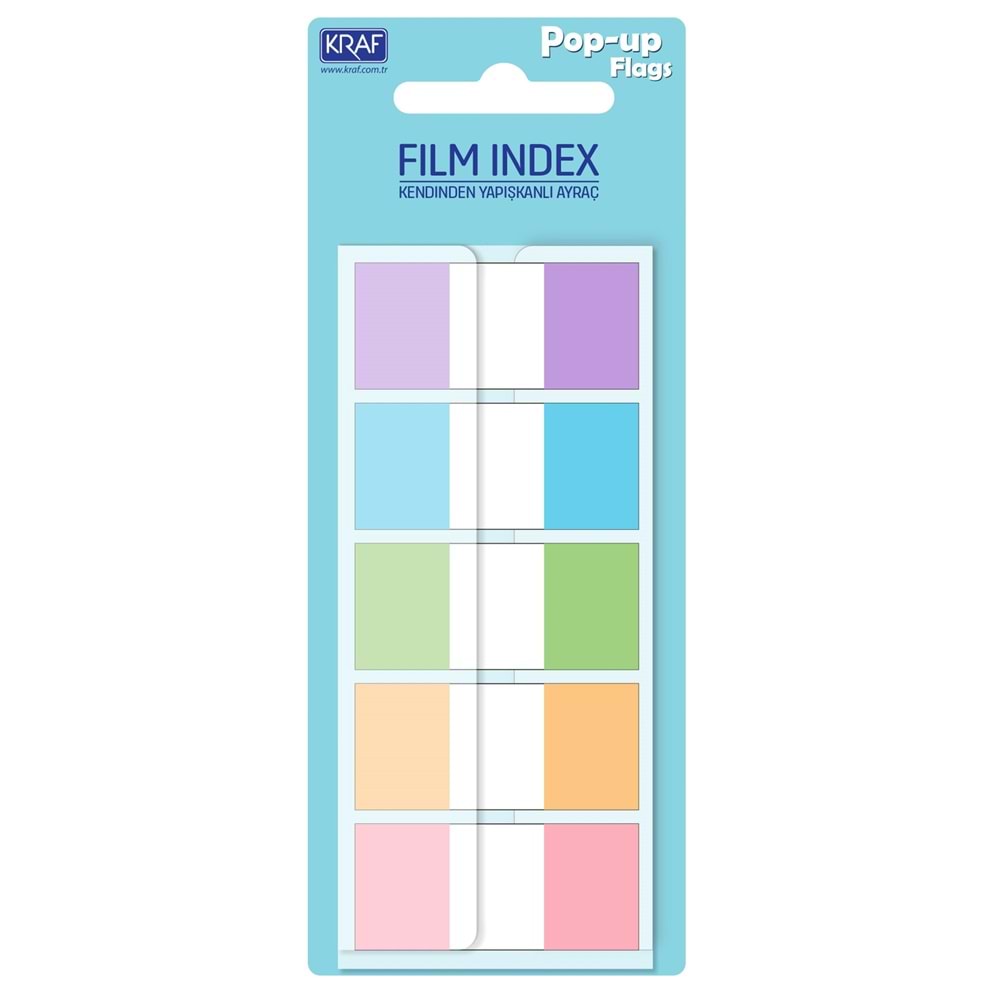 Kraf İndex Flim 20x45MM Pop-Up 5 Renk 20 Yaprak