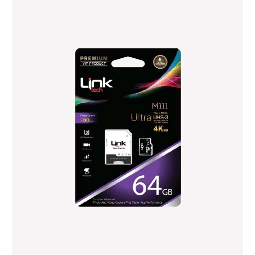 M111 Premium Mikro SD 4K Ultra 64 GB Hafıza Kartı