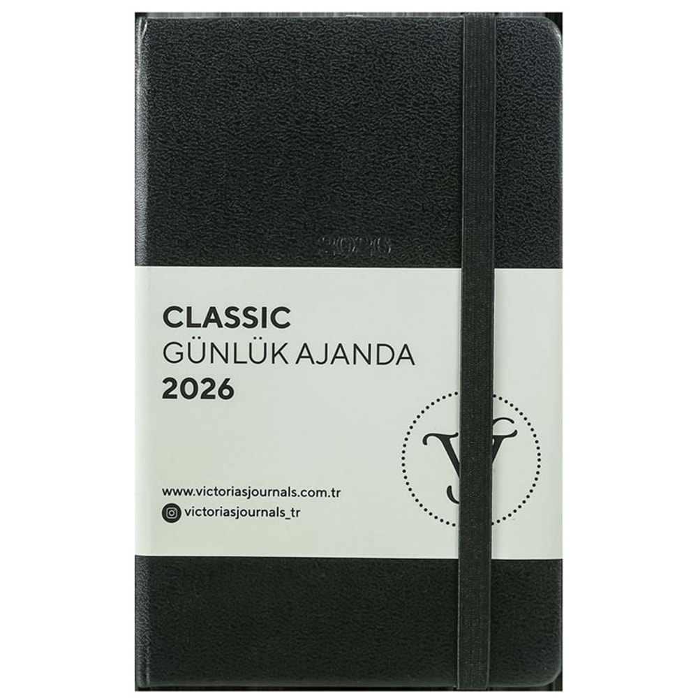 Vj Classic Günlük Ajanda 9x14 Cm Sert Kapak Ivory 384 Sayfa