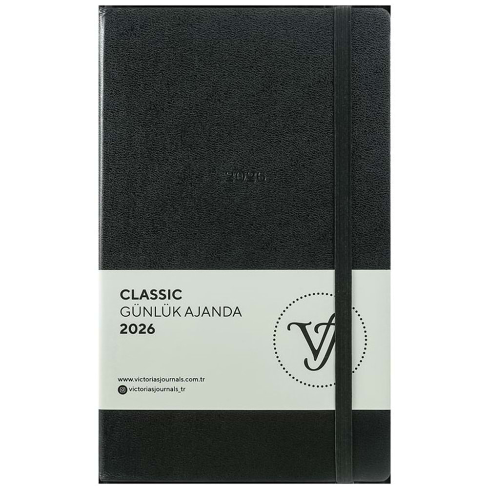 Vj Classic Günlük Ajanda 13x21 Cm Sert Kapak Ivory 384 Sayfa
