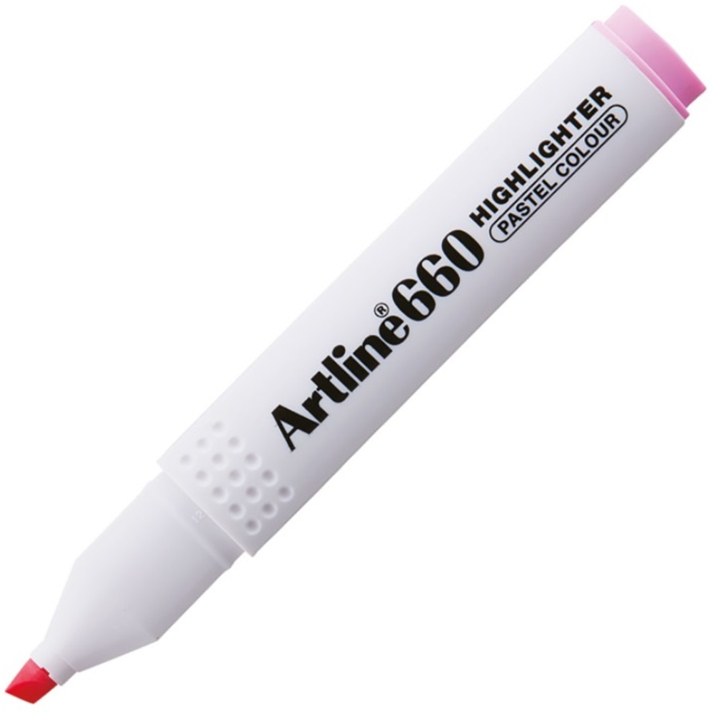 Artline 660 Fosforlu Kalem Kesik Uç Pastel Pembe