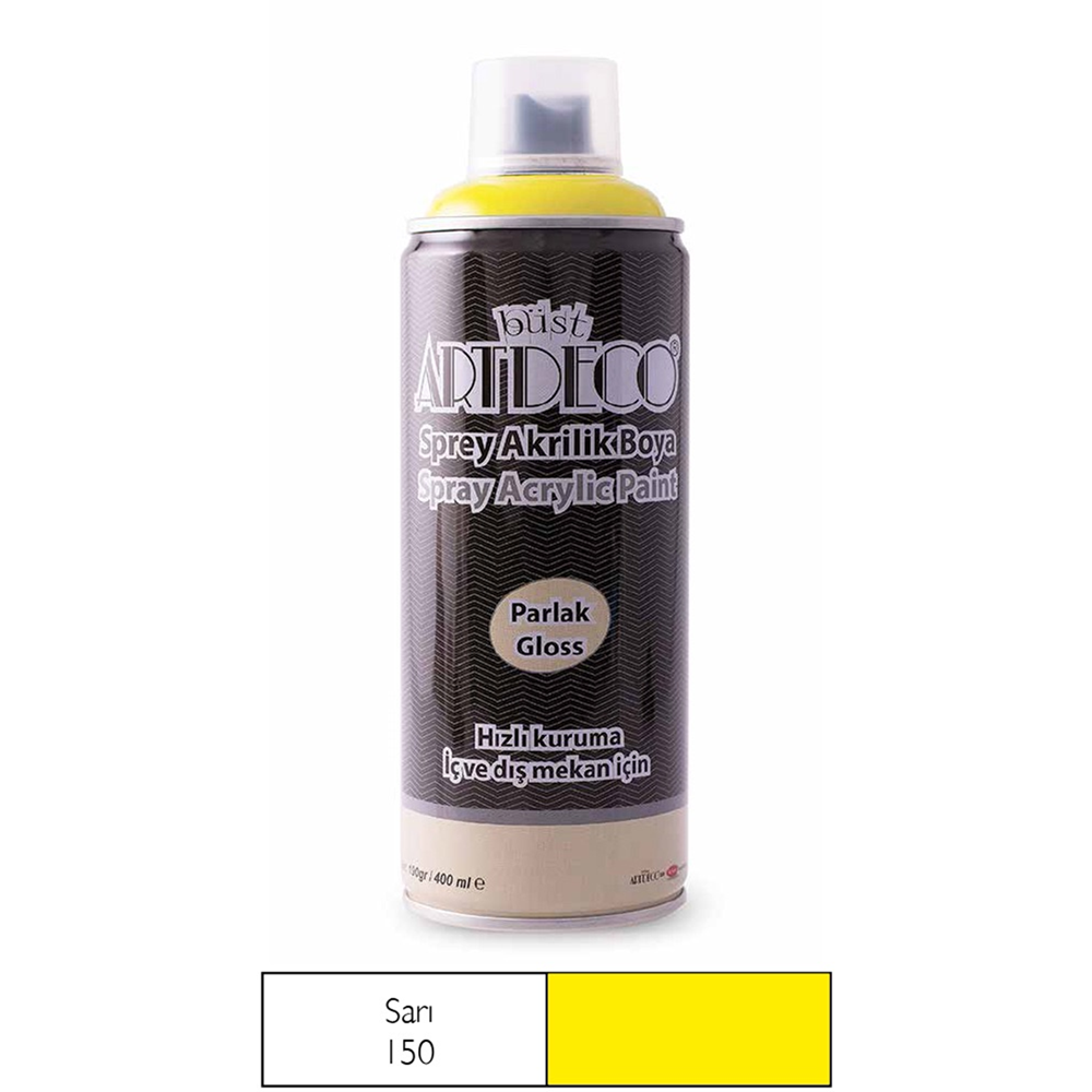 Artdeco Akrilik Sprey Boya 400 Ml. Sarı