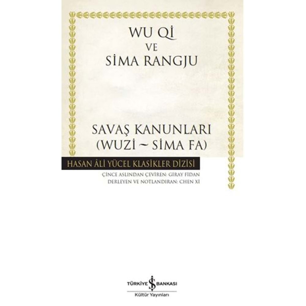 Savaş Kanunları(wuzi-Sima Fa)Hasan Ali Yücel Klasikleri