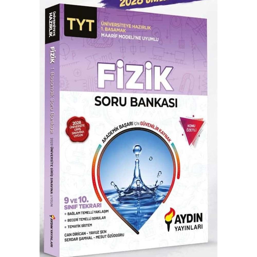 Maarif Model Aydın TYT Fizik Soru Bankası (Üniversiteye Hazırlık 1. Basamak)