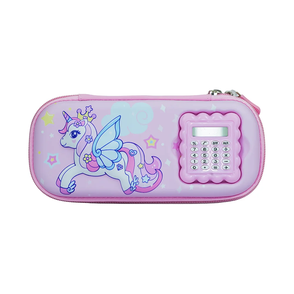 Taros Unick Color Unicorn Hesap Makineli Eva Kalem Kutusu