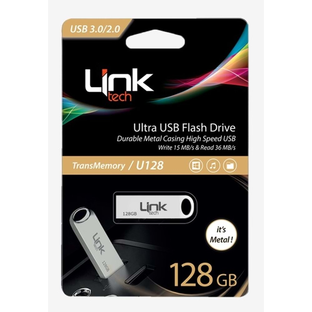 Link-Tech U128 Ultra Metal 36mb/s 128GB USB Flash Bellek