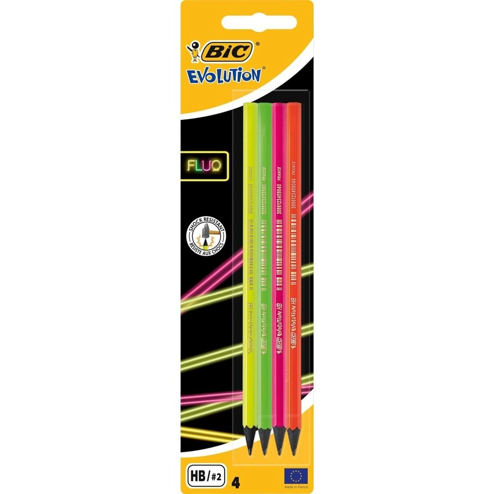 Bic Evolution Fluo 4Lü Bls Kurşum Kalem