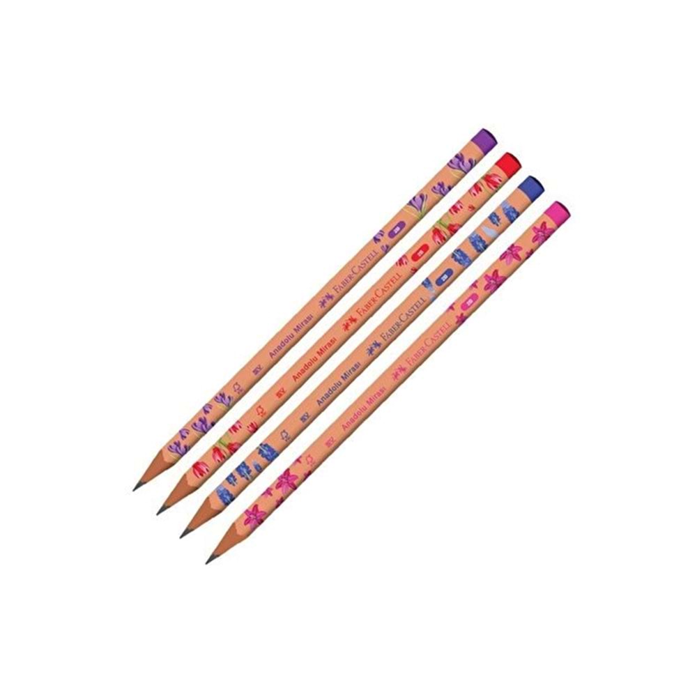 Faber Castell Kurşun Kalem Anadolu Mirası Çiçekler 6 Lı