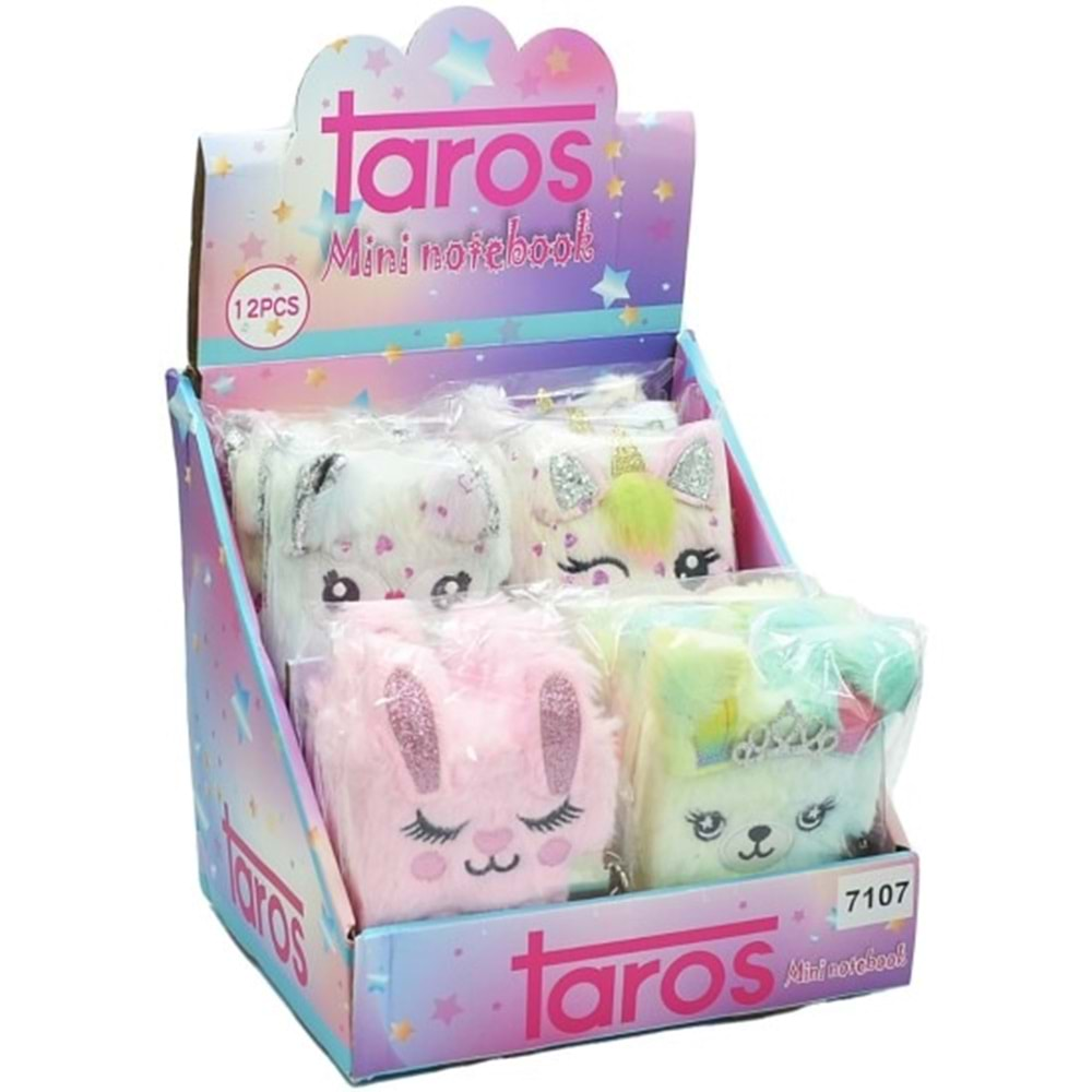 Taros Unıck Color Kulaklı Tavşan Peluş Kilitli A7 Hatıra Defteri