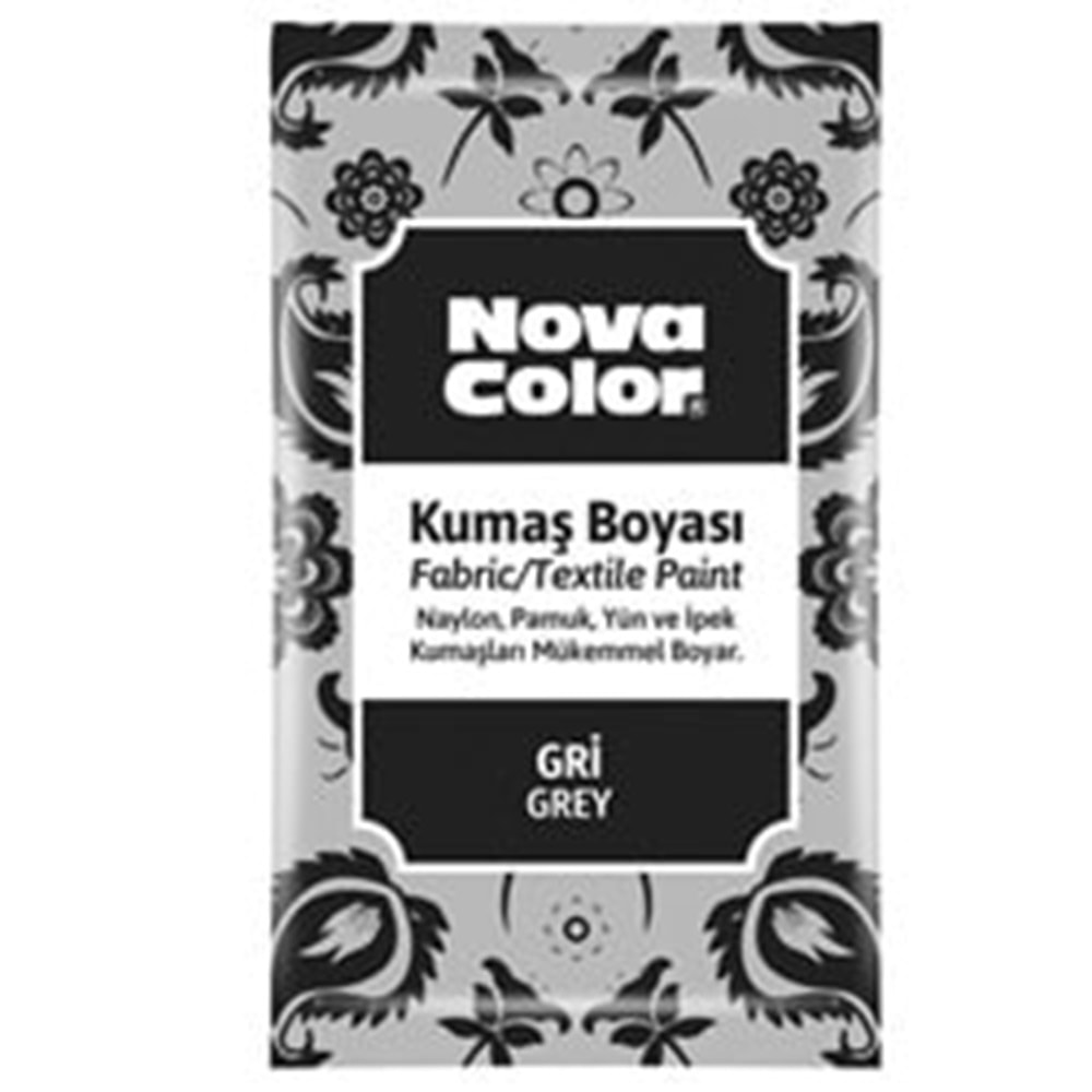 N.Color Kumaş Boyası Toz 12 Gr Gri