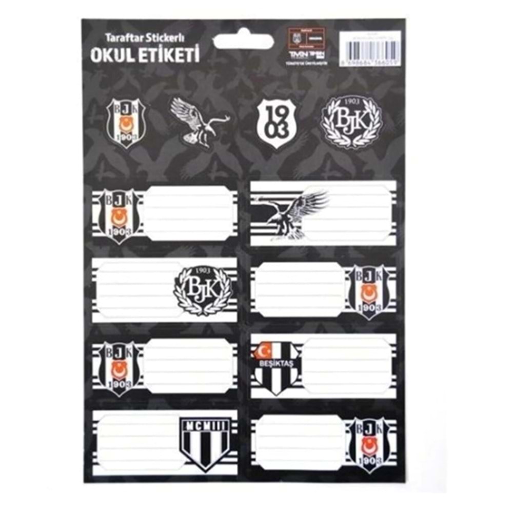 Beşiktaş Okul Etiketi 3 Yaprak