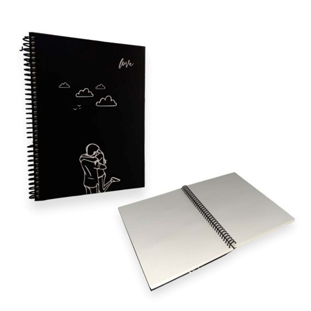 Lilamor Black Book Defter Çizgili 16X22 160 Sayfa