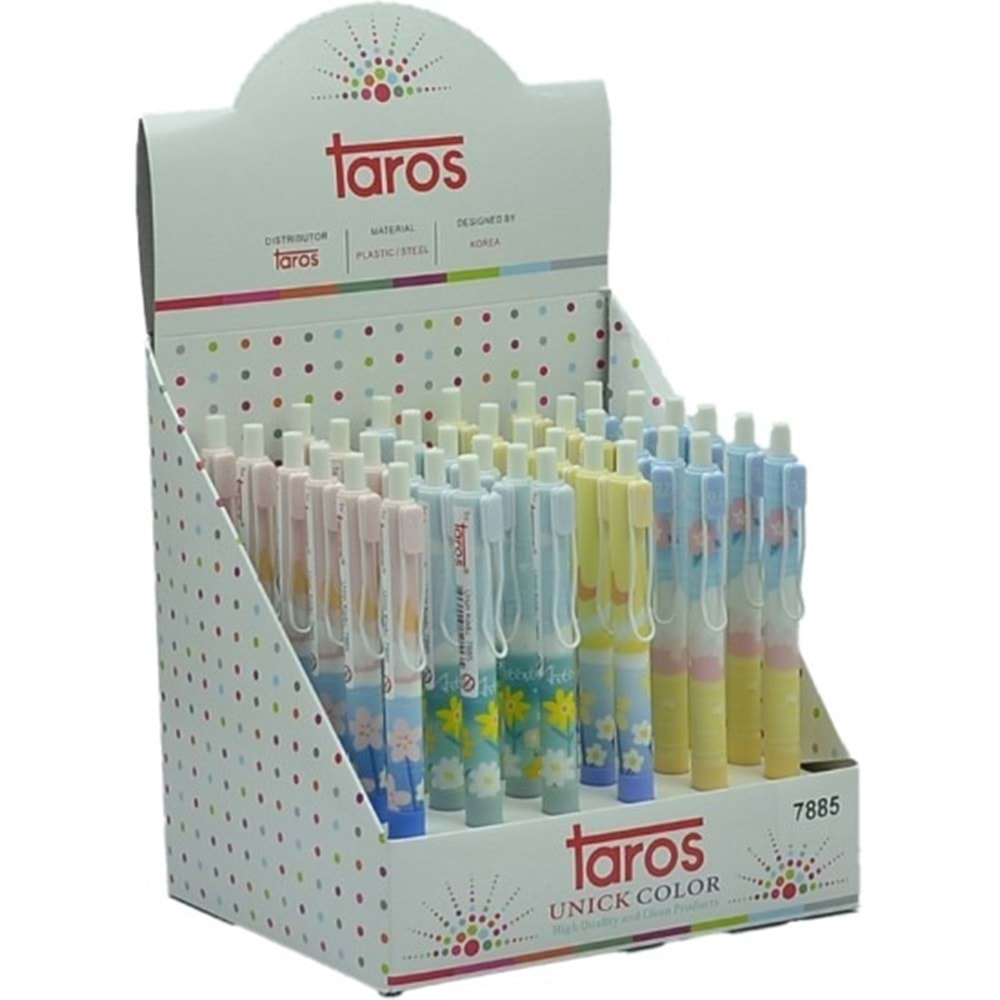 Taros Unick Color Flowers Klipsli Versatil Kalem