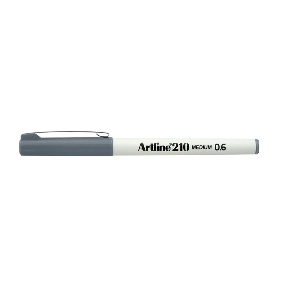 Artline 210N Keçe Uçlu Yazı Kalemi Uç: 0.6 Mm Gri