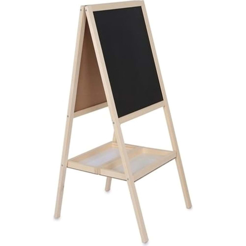 Panda Yazı Tahtası Çatı Tipi Ahşap Ayaklı Eko Siyah + Beyaz 35X50 Pan 299