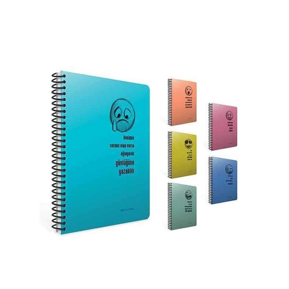 Gipta Defter Real A4 Spiralli Pp Kapak 80 Yp. Kareli 7229