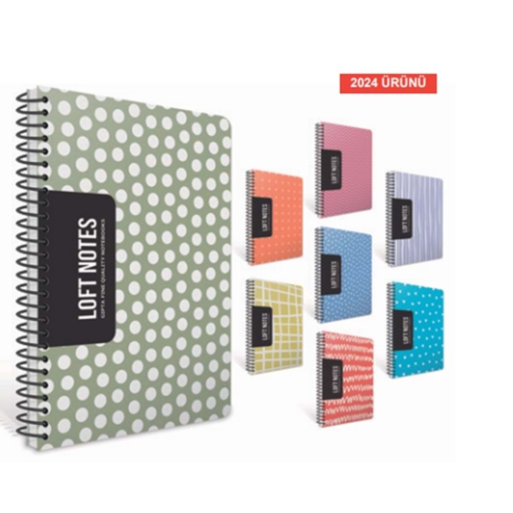 Gipta Defter Loft Notes A4 Spiralli Pp Kapak 80 Yp. Çizgili 7062