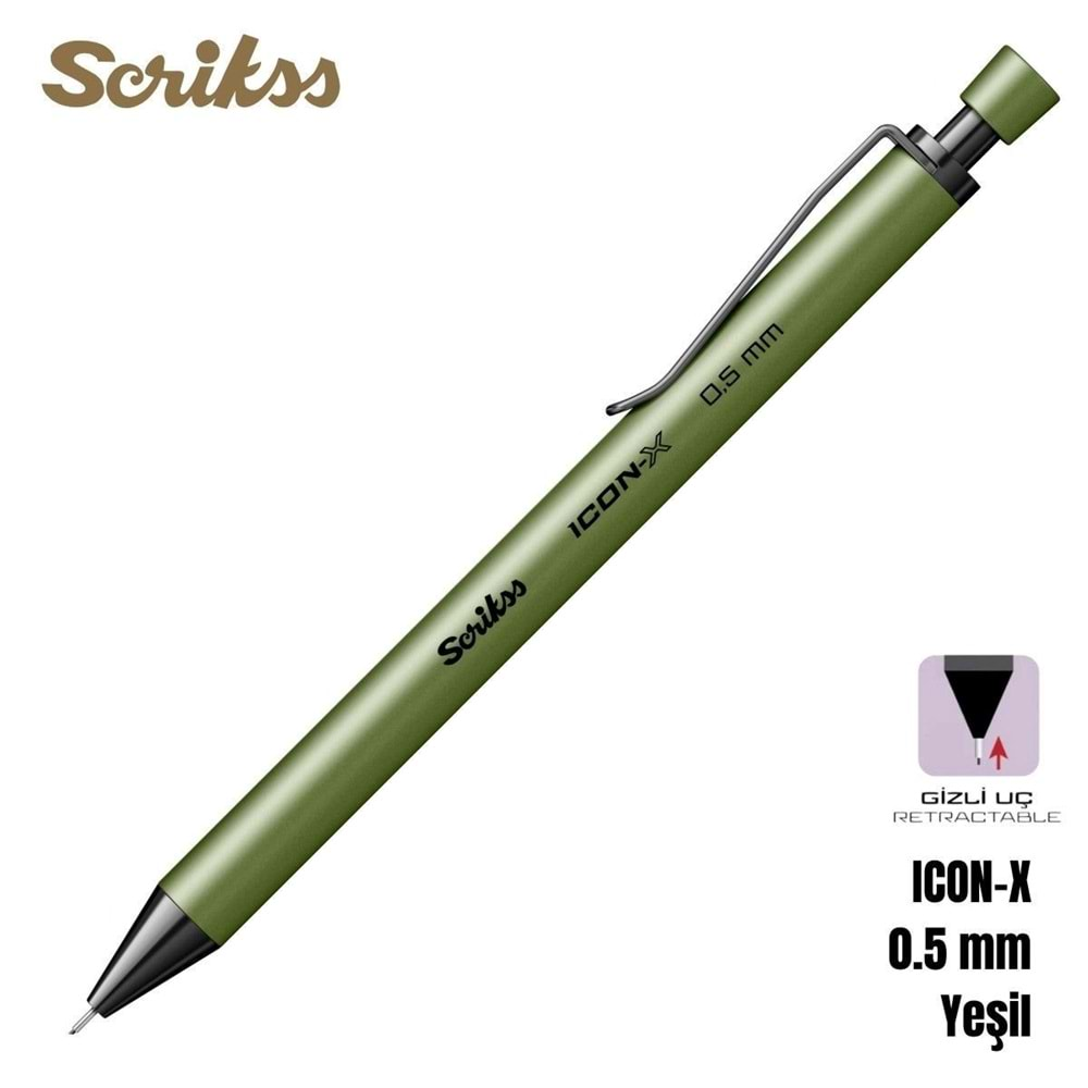 Scrikss İcon X Metal Versatil Kalem 0,5 Mm Yeşil