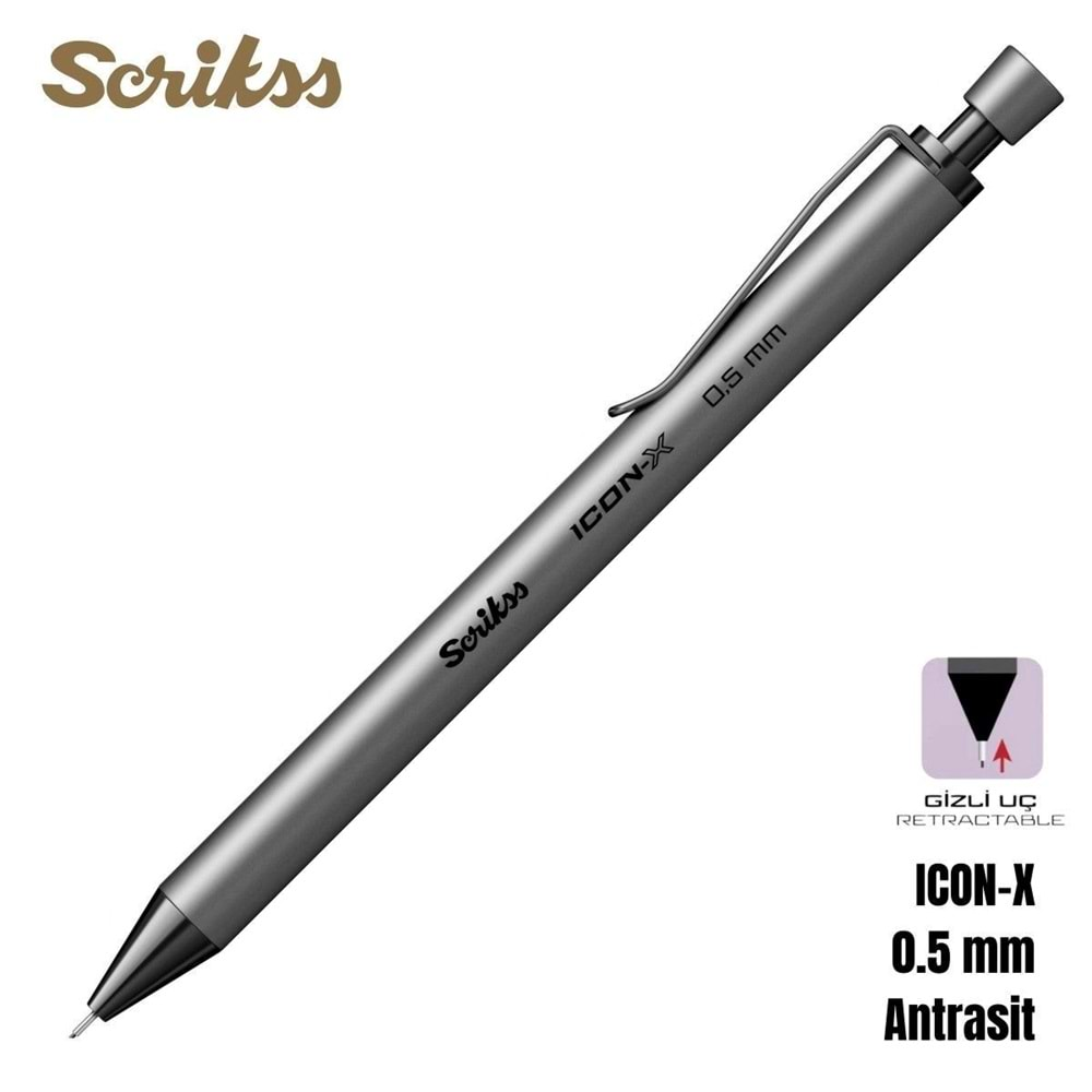 Scrikss İcon X Metal Versatil Kalem 0,5 Mm Antrasit