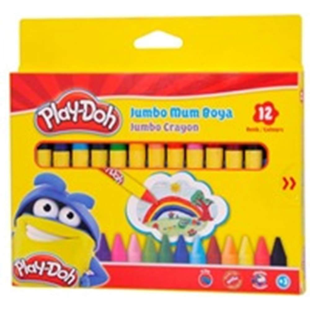 Play-Doh Jumbo Mum Boya 12 Renk Play-Cr005