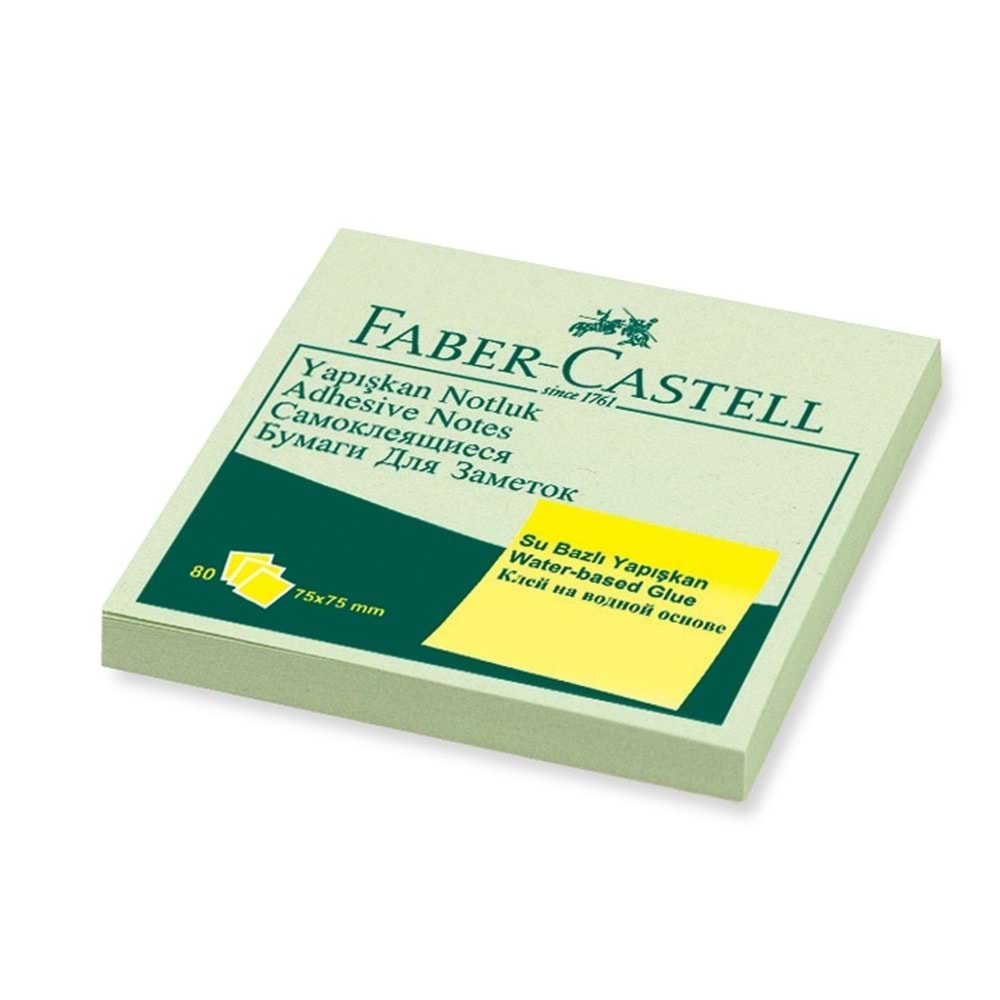 Faber Castell Not Kağıdı 75*75 Yapışkanlı Harmony Yeşil