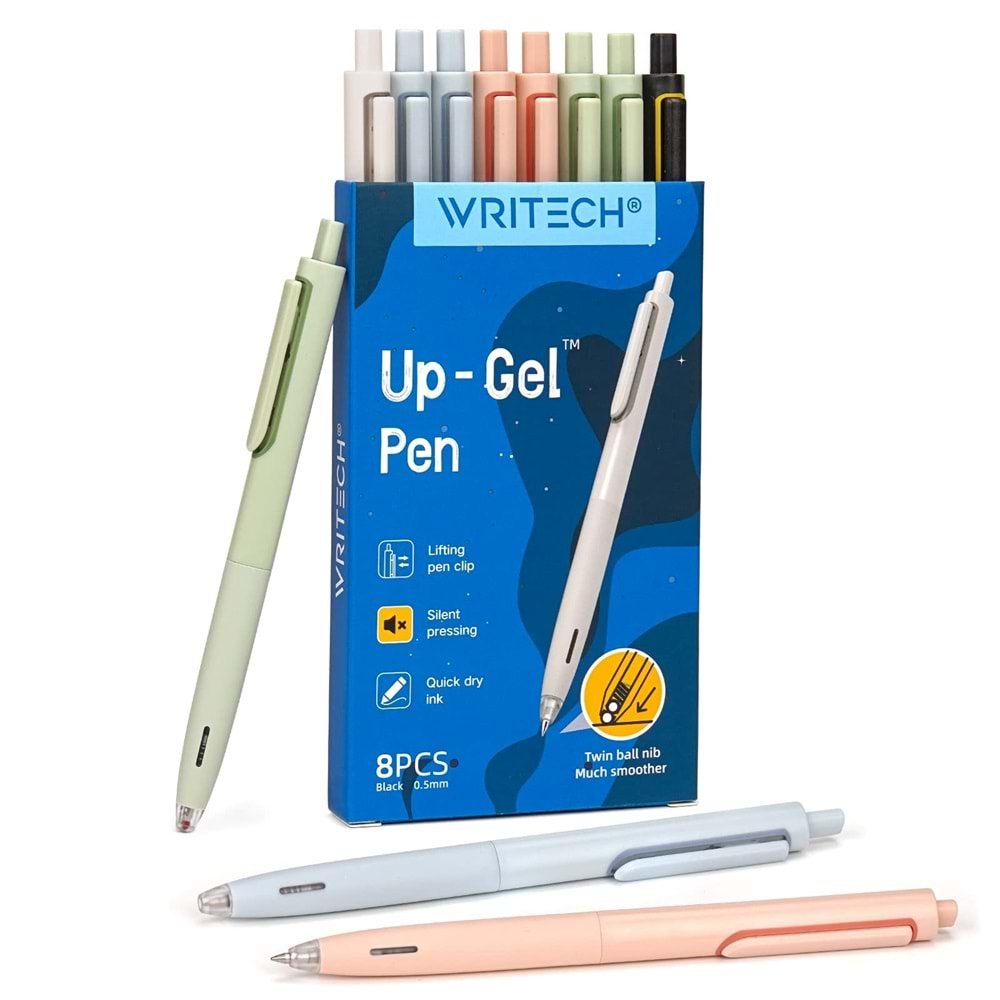 Writech W-0154 Up 0.5 Mm Beyaz Gövde Mavi Jel Kalem